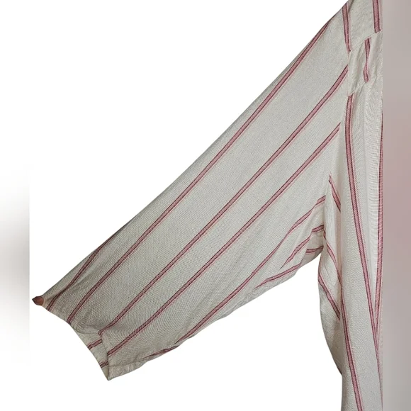 Splendid Amorosa Linen Blend Striped Top, Size XXL, Red White, EUC - Picture 7 of 9